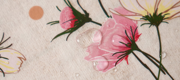 Изображение товара Скатерть Stolima Napco Бабочки и горох (220x130, карамель)