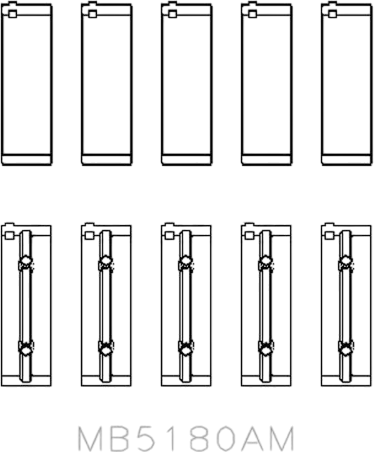 Изображение товара Комплект вкладышей двигателя King Auto MB5180AM 0.25