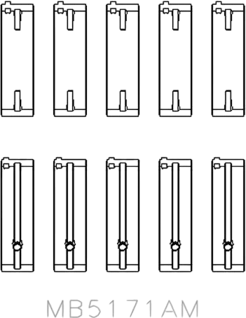 Изображение товара Комплект вкладышей двигателя King Auto MB5171AM STD