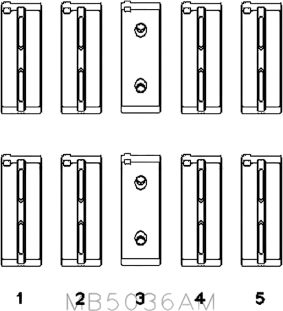 Изображение товара Комплект вкладышей двигателя King Auto MB5036AM STD
