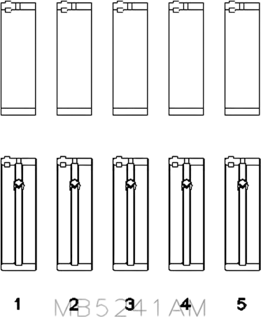 Изображение товара Комплект вкладышей двигателя King Auto MB5241AM STD