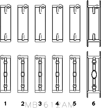 Изображение товара Комплект вкладышей двигателя King Auto MB612AM 0.25