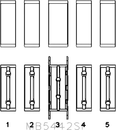Изображение товара Комплект вкладышей двигателя King Auto MB5442SI STD