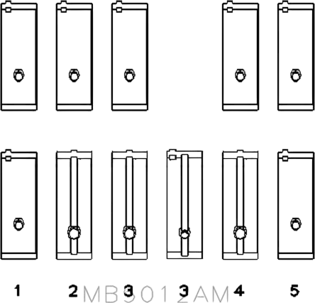 Изображение товара Комплект вкладышей двигателя King Auto MB5012AM 0.25