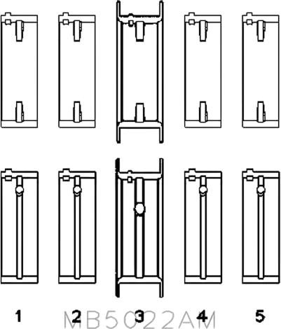 Изображение товара Комплект вкладышей двигателя King Auto MB5022AM STD
