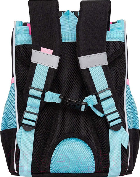 Изображение товара Школьный рюкзак Grizzly RAm-484-6 (черный/розовый)