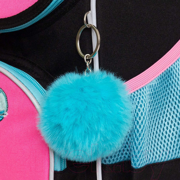 Изображение товара Школьный рюкзак Grizzly RAm-484-6 (черный/розовый)