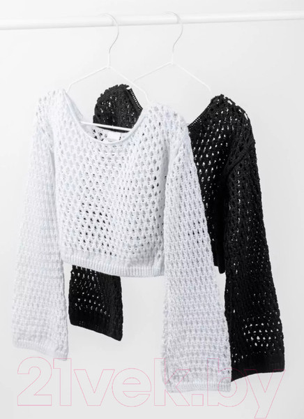 Изображение товара Джемпер детский Amarobaby Lattice / AB-OD24-LA26/00-128 (белый, р.128)