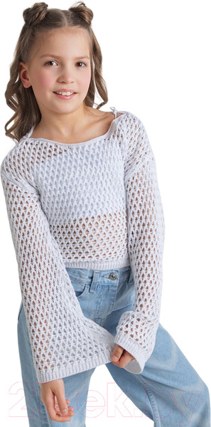 Изображение товара Джемпер детский Amarobaby Lattice / AB-OD24-LA26/00-146  (белый, р.146)