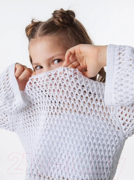 Изображение товара Джемпер детский Amarobaby Lattice / AB-OD24-LA26/00-146  (белый, р.146)