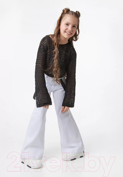 Изображение товара Джемпер детский Amarobaby Lattice / AB-OD24-LA26/09-140  (черный, р.140)