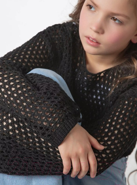 Изображение товара Джемпер детский Amarobaby Lattice / AB-OD24-LA26/09-140  (черный, р.140)