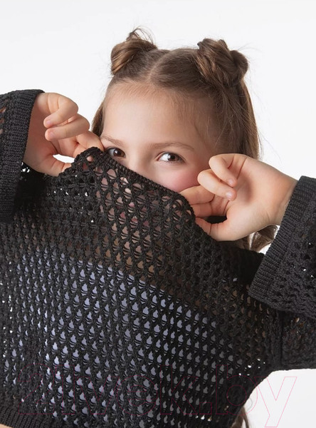Изображение товара Джемпер детский Amarobaby Lattice / AB-OD24-LA26/09-140  (черный, р.140)
