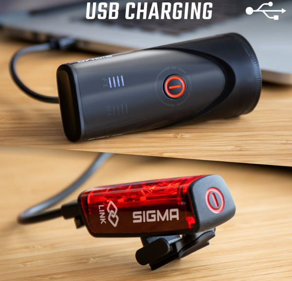 Изображение товара Набор фонарей для велосипеда Sigma Aura 100 & Blaze Link USB / 17950-SGM