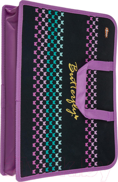 Изображение товара Папка-портфель №1 School Butterfly ПТ-14-4 / 1557091 (черный)