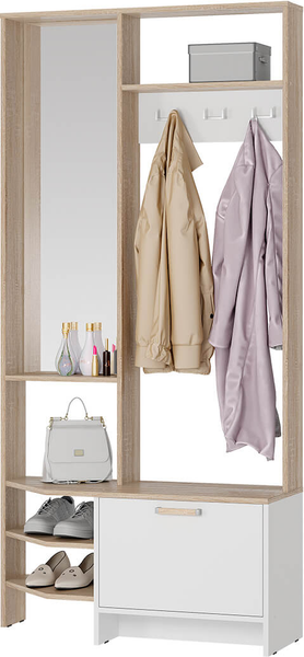 Изображение товара Секция в прихожую BTS Тео ПР-01 (сонома/белый)