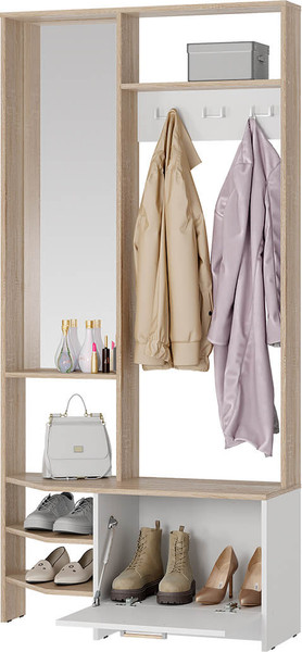 Изображение товара Секция в прихожую BTS Тео ПР-01 (сонома/белый)