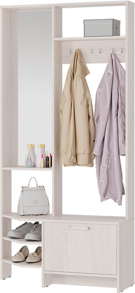 Изображение товара Секция в прихожую BTS Тео ПР-01 (ясень белый)