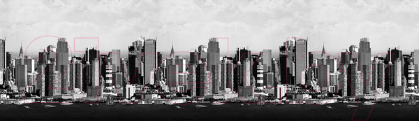 Изображение товара Скиналь STELLA АБС Light Мегаполис (3000x600x0.75мм)