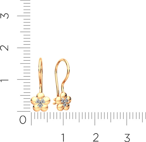 Изображение товара Серьги из розового золота ZORKA 3101256.14K.R (с фианитами)