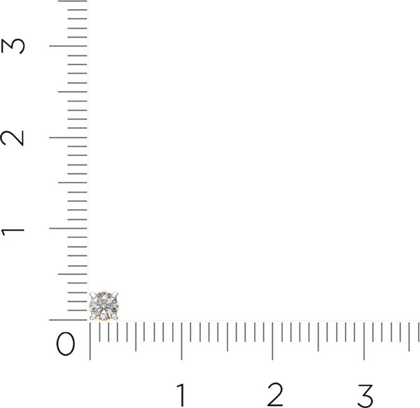 Изображение товара Моносерьга из розового золота ZORKA 3D00389.14K.R (с бриллиантом)