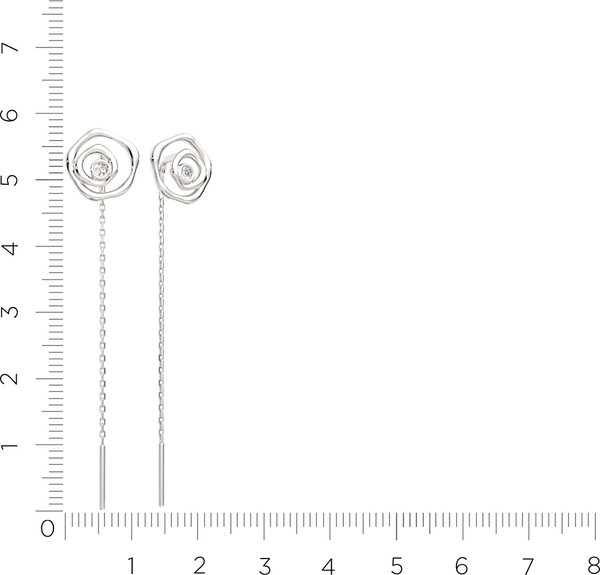 Изображение товара Серьги из серебра ZORKA 0310567 (с фианитами)