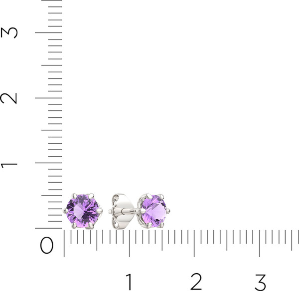 Изображение товара Серьги из серебра ZORKA 03S6037 (с аметистами)