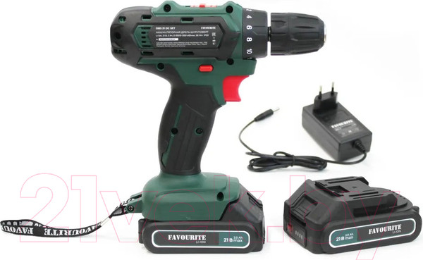 Изображение товара Аккумуляторная дрель-шуруповерт Favourite OBS 21 DC Set Promo