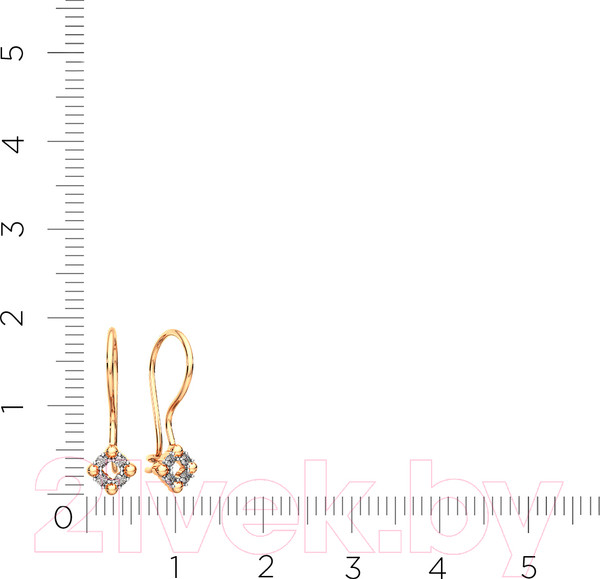 Изображение товара Серьги из розового золота ZORKA 3101303.14K.R (с фианитами)