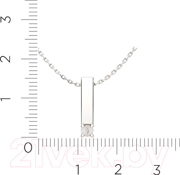 Изображение товара Колье из серебра ZORKA 05D0015 (45см, с бриллиантом)