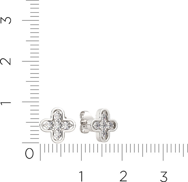 Изображение товара Серьги из серебра ZORKA 03101429 (с фианитами)