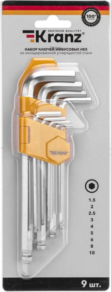 Изображение товара Набор ключей Kranz KR-12-5211 (9шт)