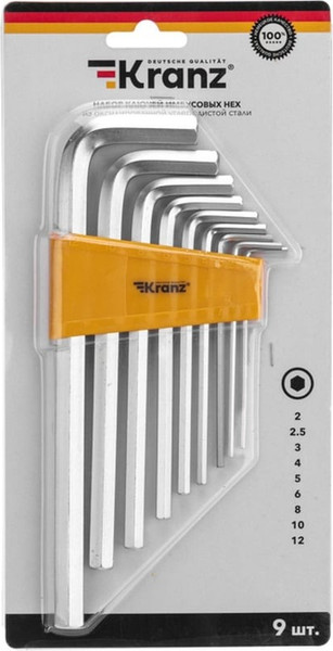 Изображение товара Набор ключей Kranz KR-12-5213 (9шт)