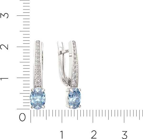 Изображение товара Серьги из серебра ZORKA 03S4034 (с топазами и фиантами)