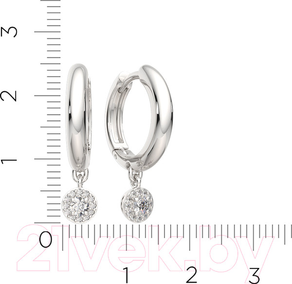 Изображение товара Серьги из серебра ZORKA 03101275 (с фианитами)