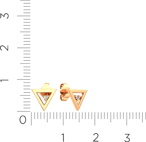 Изображение товара Серьги из розового золота ZORKA 3101199.9K.R (с фианитами)