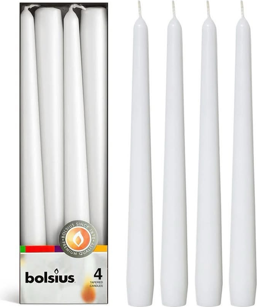 Изображение товара Набор свечей Bolsius 245/24 (4шт, белый)