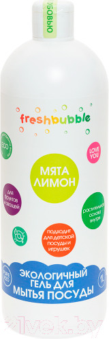 Изображение товара Средство для мытья посуды Freshbubble Мята и лимон (1л)