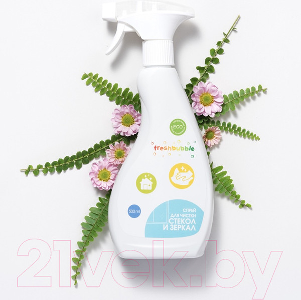 Изображение товара Средство для мытья стекол Freshbubble Для чистки стекол и зеркал (500мл)