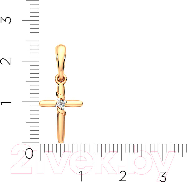 Изображение товара Крестик из розового золота ZORKA 440492.14K.R.ZZ (с фианитами)