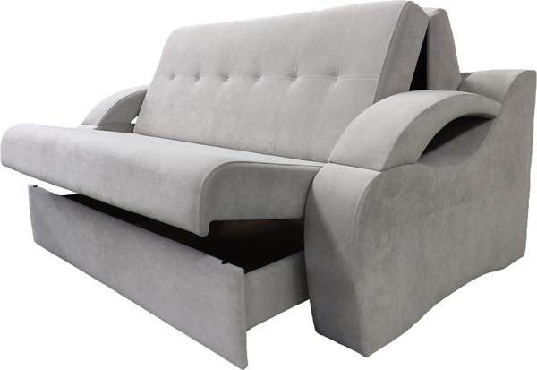 Изображение товара Диван Bobrovmebel Болеро 1-1.4  (микровелюр cимпл 30 светло-серый)
