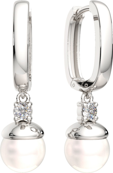Изображение товара Серьги из серебра ZORKA 03101439 (с жемчугом и фианитами)