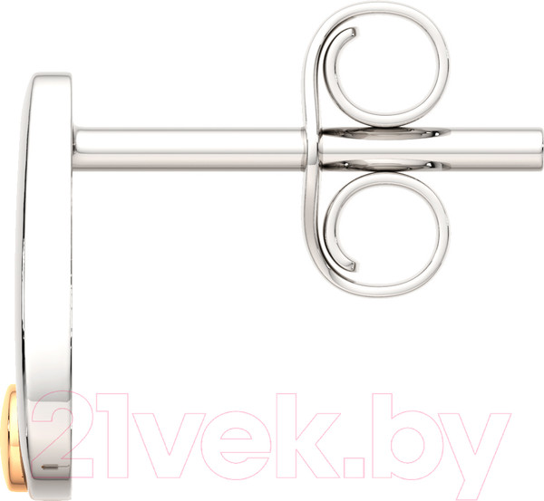 Изображение товара Серьги из серебра ZORKA 0300429.G14K (с золотой вставкой)