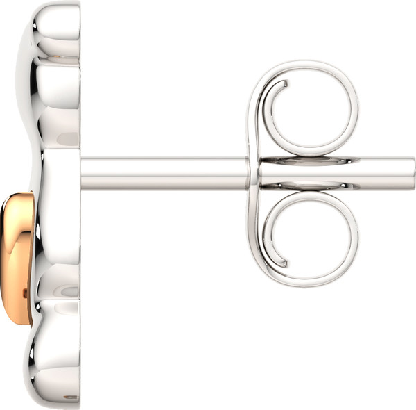 Изображение товара Серьги из серебра ZORKA 0300428.G14K (с золотой вставкой)