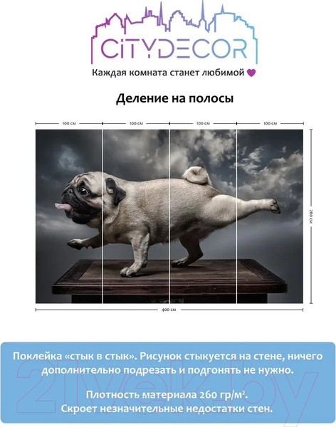 Изображение товара Фотообои листовые Citydecor Животные и птицы 13 (400x260см)