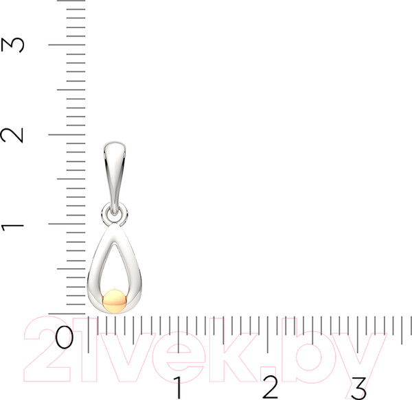 Изображение товара Подвеска из серебра ZORKA 0430429.G14K (с золотой вставкой)