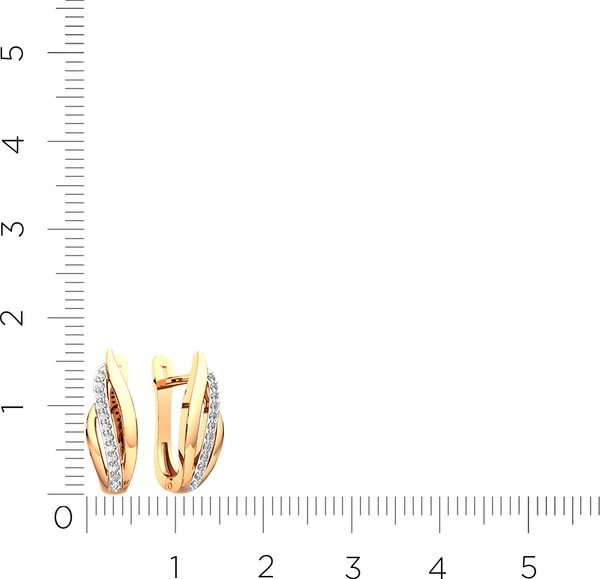 Изображение товара Серьги из розового золота ZORKA 3101423.14K.R.ZZ (с фианитами)