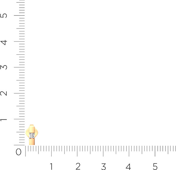 Изображение товара Моносерьга из розового золота ZORKA 310907.9K.R (с фианитом)