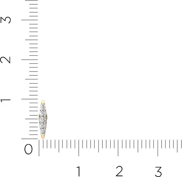 Изображение товара Моносерьга из розового золота ZORKA 3D00360.14K.R (с бриллиантами)