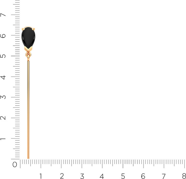 Изображение товара Моносерьга из розового золота ZORKA 3G0712.9K.R.CS (с ониксом)